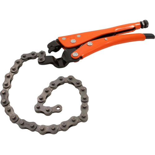 Locking Chain Clamp Pliers, 10" Length, Omnium Grip Oxymax Inc