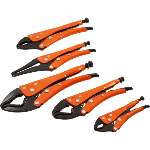 Locking Plier Set, 5 Pieces Oxymax Inc