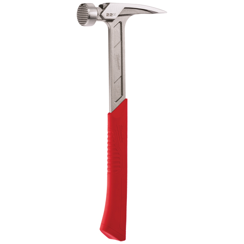 Milled Face Framing Hammer, 22 oz., Solid Steel Handle, 15" L Oxymax Inc