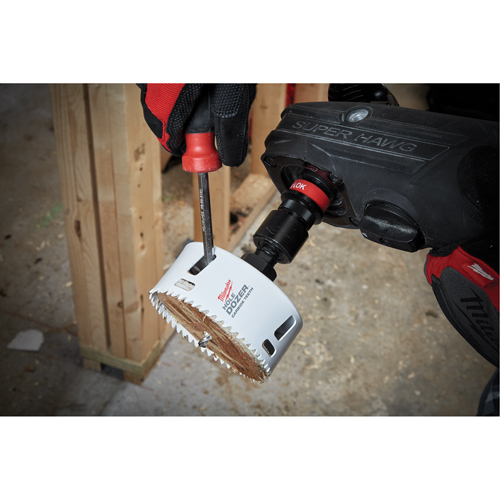 Carbide Hole Saw, 4", 1-31/50" Depth of Cut, Carbide Oxymax Inc