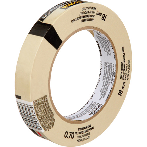 Scotch&reg; Contractor Grade Masking Tape 2020, 18 mm (3/4") x 55 m (180'), Beige Oxymax Inc