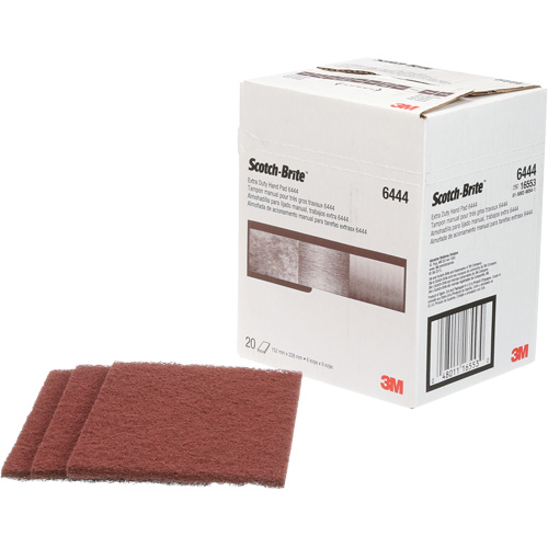 Scotch-Brite Extra-Duty Hand Pad, Aluminum Oxide, 9" x 6", Fine Grit Oxymax Inc