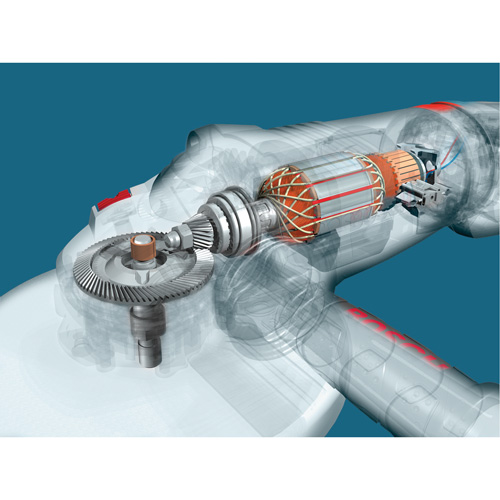 High Performance Large Angle Grinder, 9", 120 V, 15 A, 6500 RPM Oxymax Inc