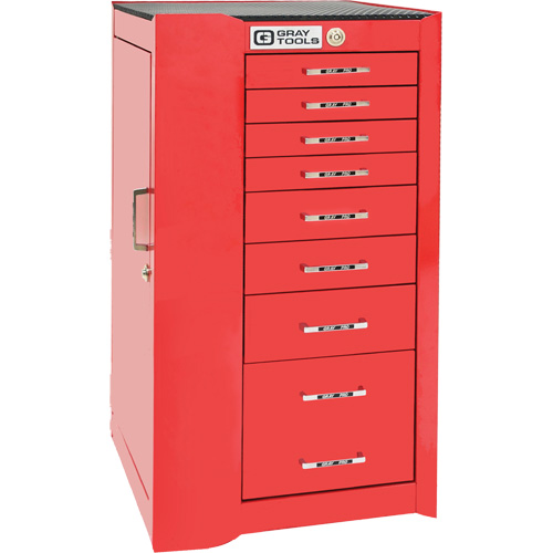 Pro+ Left Side Rider Tool Cabinet, 8 Drawers, 19" W x 19" D x 36-1/2" H, Red Oxymax Inc