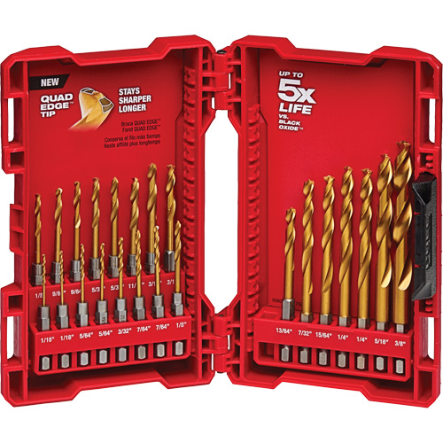 Shockwave Impact Duty Drill Bit Set, 23 Pieces, Titanium Oxymax Inc