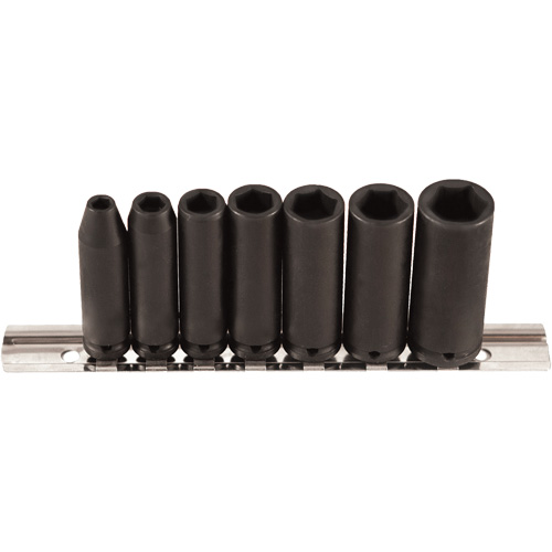 Jeu de douilles, 7 Mcx, Chocs, Prise de 1/4", Profond Oxymax Inc