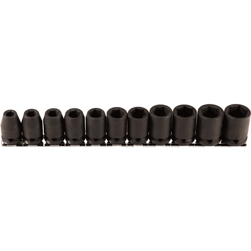 Socket Set, 11 Pcs, Impact, 3/8" Drive Size Oxymax Inc