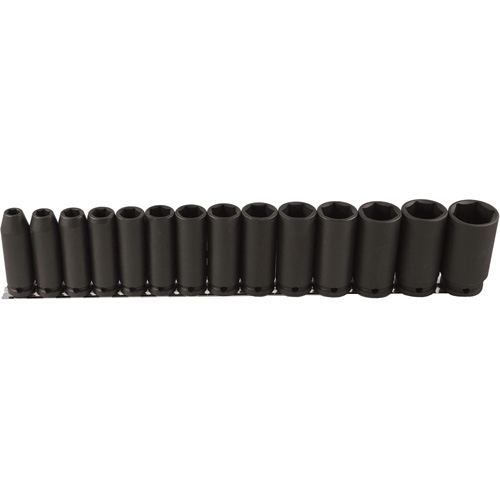 Jeu de douilles longues, 14 Mcx, Chocs, Prise de 1/2", Profond Oxymax Inc