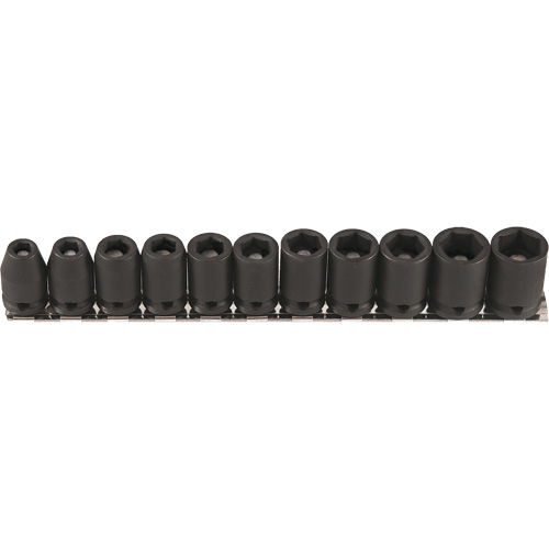Magnetic Socket Set, 11 Pcs, Impact, 3/8" Drive Size Oxymax Inc