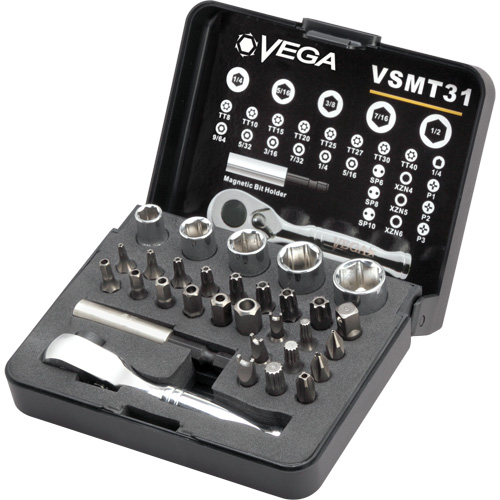 Tamper Proof Bit, Socket & Ratchet Set Oxymax Inc