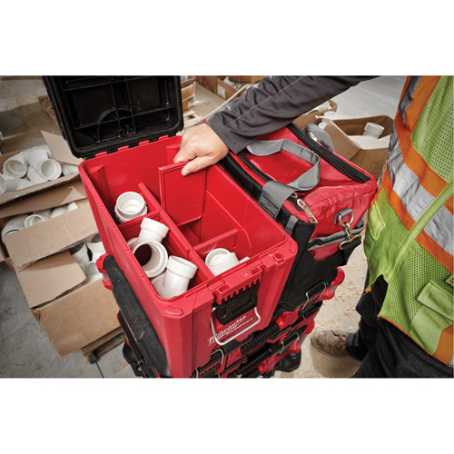 Packout Compact Tool Box, 10" x 16-1/5" x 13", Black/Red Oxymax Inc