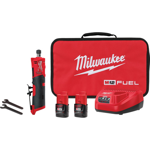 Trousse meuleuse droite M12 Fuel, 1/4" collet, 12 V, Lithium-ion Oxymax Inc