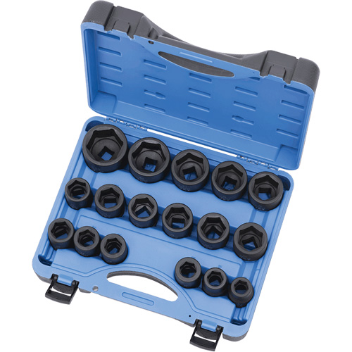 PS1734M Dry Socket Set, 17 Pcs, Impact, 3/4" Drive Size Oxymax Inc