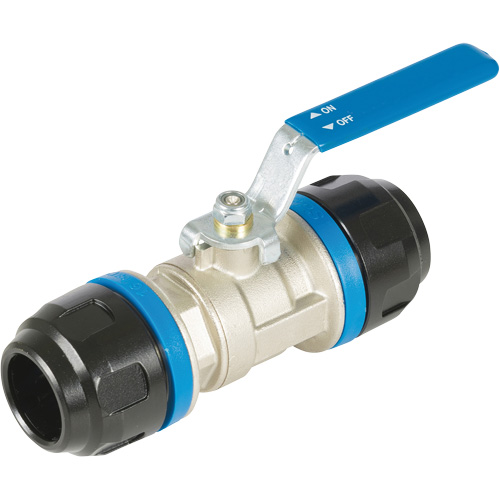 Standard Ball Valve, Aluminum, Manual, 1", Push Oxymax Inc
