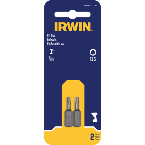 Embouts de tournevis &agrave; ins&eacute;rer, Torx, T-15, Prise 1/4" Oxymax Inc