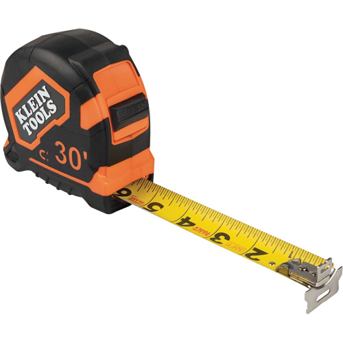 Magnetic Double Hook Tape Measure, 30', 1/16" Graduations Oxymax Inc