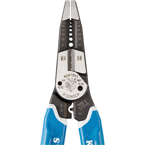Outil polyvalent Klein-Kurve pour d&eacute;nuder, couper et sertir les fils, 8-1/4" lo, 8 - 20 AWG Oxymax Inc