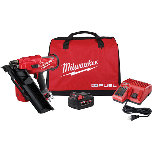 Ensemble de cloueuse de charpente &agrave; 30 degr&eacute;s M18 Fuel, 18 V, Lithium-ion Oxymax Inc