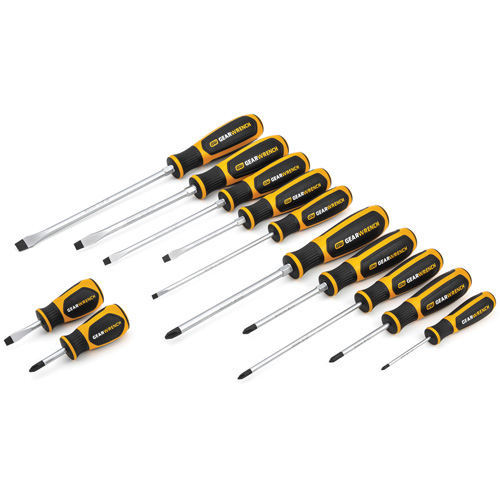Phillips&reg;/Slotted Dual Material Screwdriver Set, 12 Pcs. Oxymax Inc