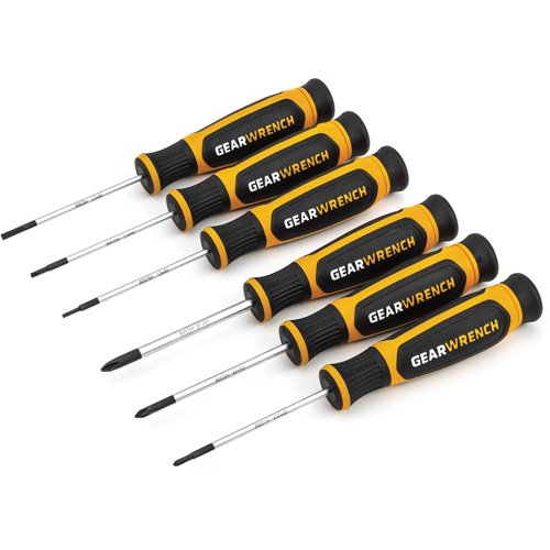 Mini Phillips&reg;/Slotted Dual Material Screwdriver Set, 6 Pcs. Oxymax Inc