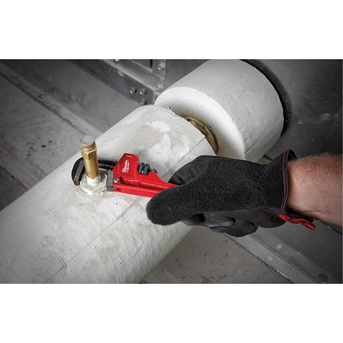 Pipe Wrench, 3/4" Jaw Capacity, 6" Long, Powder Coated Finish Oxymax Inc