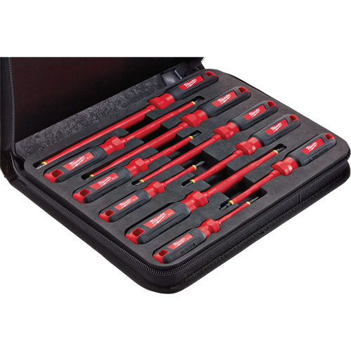 Insulated Screwdriver Set with EVA Foam Case, 10 Pcs. Oxymax Inc