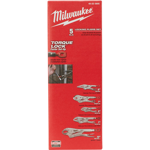 Torque Lock Locking Pliers Kit, 5 Pieces Oxymax Inc
