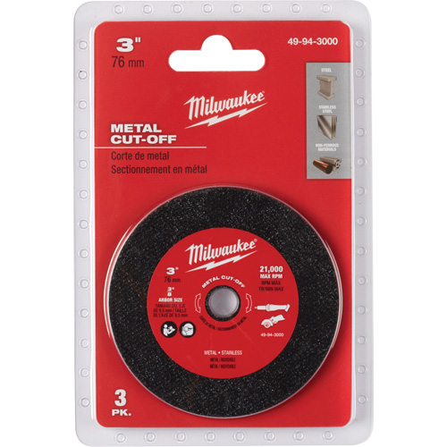 Metal Cut Off Wheel, 3" x 0.04", 3/8" Arbor Oxymax Inc