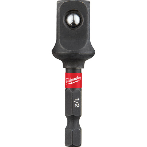 Shockwave Impact Socket Adapter, 1/4" Drive Size, 1/2" Male Size, Ball, 2" L Oxymax Inc