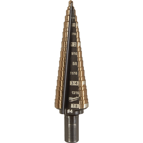 Foret &eacute;tag&eacute;, 3/16"/#4 - #4/7/8", Incr&eacute;ments de 1/32", Acier rapide au cobalt Oxymax Inc