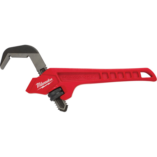 Steel Offset Hex Pipe Wrench, 2-5/8" Jaw Capacity, 10-1/2" Long, Powder Coated Finish, Ergonomic Handle Oxymax Inc