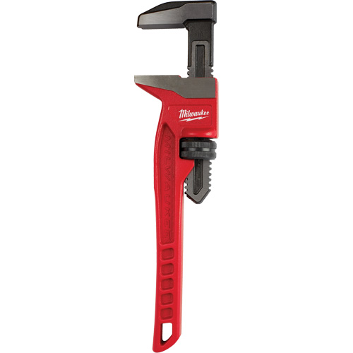 Smooth Jaw Pipe Wrench, 2-5/8" Jaw Capacity, 12" Long, Powder Coated Finish, Ergonomic Handle Oxymax Inc