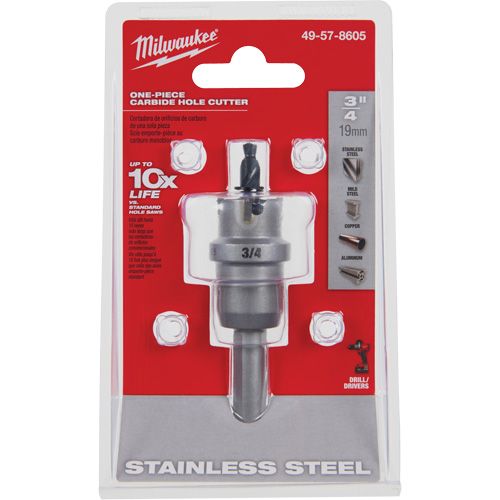 Scies-cloches au carbure monobloc, 3/4", Profondeur de la coupe de 3/16" Oxymax Inc
