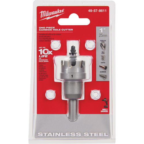 Scies-cloches au carbure monobloc, 1", Profondeur de la coupe de 3/16" Oxymax Inc