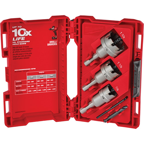 One-Piece Carbide Hole Cutter Set, 4 Pieces, Carbide Oxymax Inc