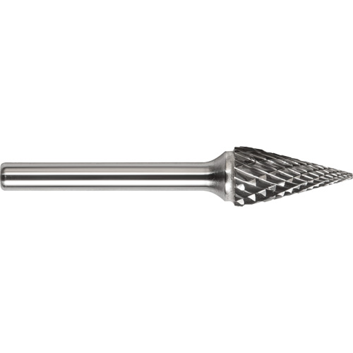 Drillco&reg; Magnum Double Cut Solid Carbide Burr, SM-5, 1/2" Dia., 1/4" Shank, 7/8" Depth of Cut Oxymax Inc