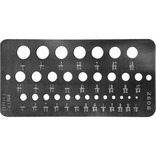 Drillco&reg; Fractional Sizes Drill Gauge Oxymax Inc