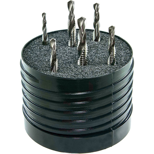 Drillco&reg; Combined Tap & Drill Set, 6 Pieces, High Speed Steel Oxymax Inc