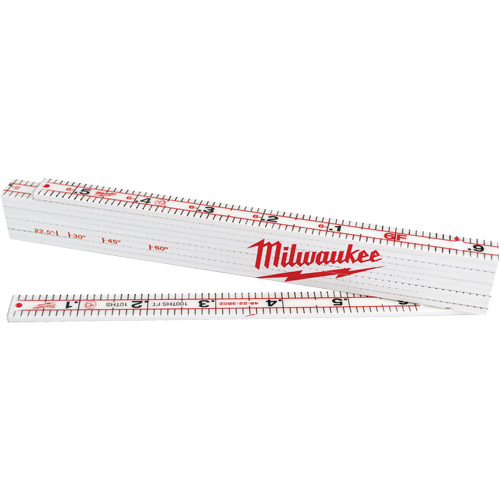 Engineer's Folding Rule, 78" L, Composite, 1/100" Graduations Oxymax Inc