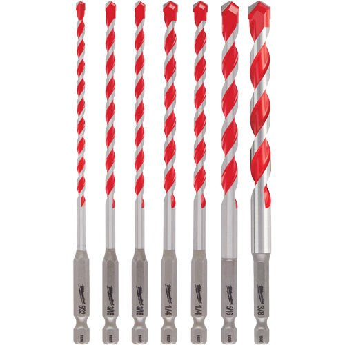 Shockwave Hammer Drill Bit Kit, 7 Pieces, Carbide Oxymax Inc