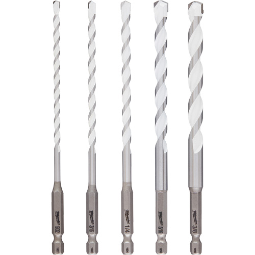 Shockwave Multi-Material Drill Bit Set, 5 Pieces, Carbide Oxymax Inc