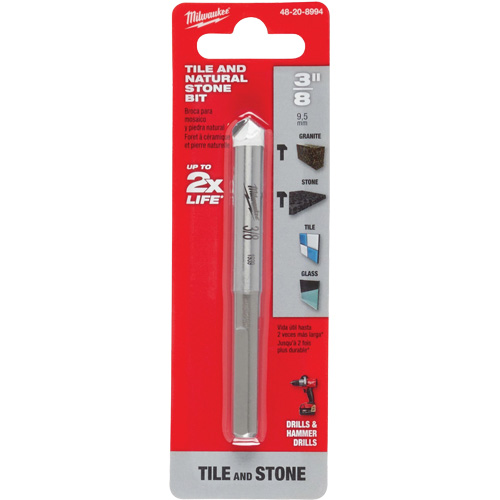 Natural Stone Bit, 3/8", Carbide Oxymax Inc