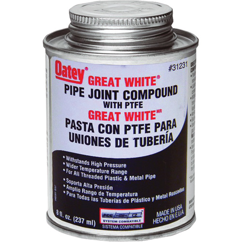 Great White&reg; Pipe Joint Compound with PTFE Oxymax Inc