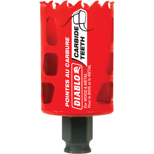 Scie cloche pour bois et m&eacute;tal, 1-3/4", Profondeur de la coupe 2-3/8", Carbure Oxymax Inc