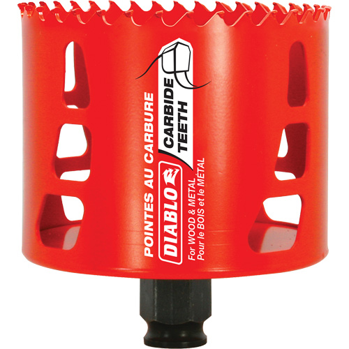 Wood & Metal Hole Saw, 3-1/4", 2-3/8" Depth of Cut, Carbide Oxymax Inc