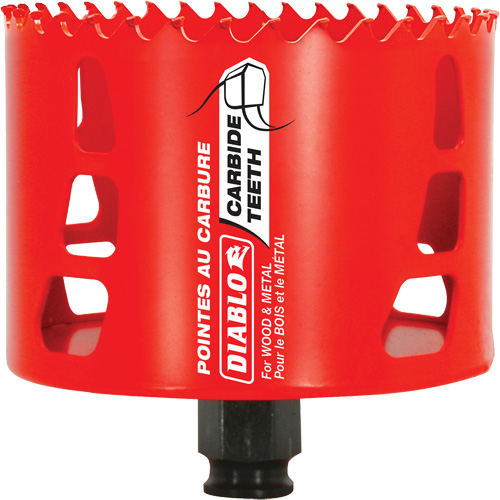 Wood & Metal Hole Saw, 3-5/8", 2-3/8" Depth of Cut, Carbide Oxymax Inc