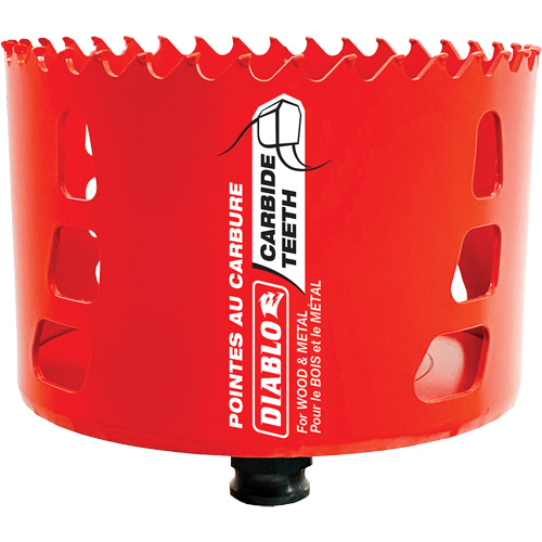 Wood & Metal Hole Saw, 4", 2-3/8" Depth of Cut, Carbide Oxymax Inc