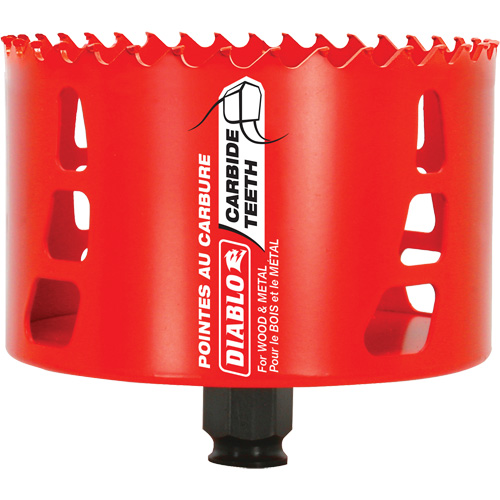 Wood & Metal Hole Saw, 4-1/8", 2-3/8" Depth of Cut, Carbide Oxymax Inc