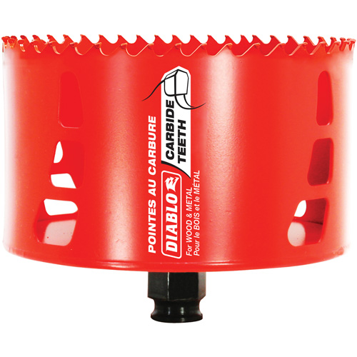 Wood & Metal Hole Saw, 4-1/2", 2-3/8" Depth of Cut, Carbide Oxymax Inc