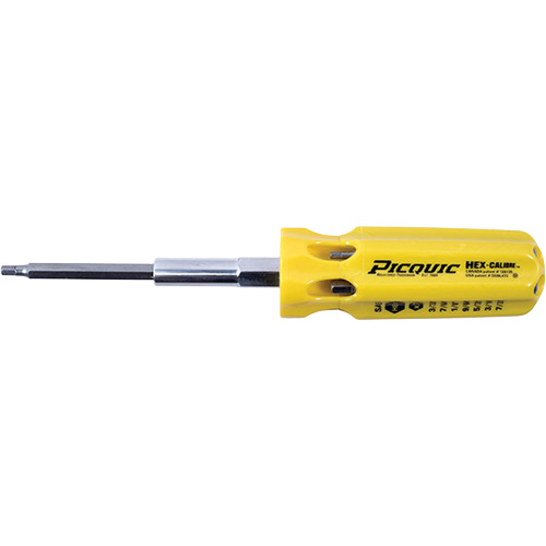 Hex-Calibre SAE Multi-Bit Screwdriver, Plastic Handle Oxymax Inc
